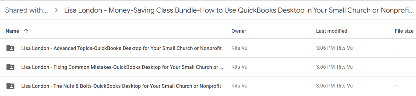 Lisa London – Money-Saving Class Bundle-How to Use QuickBooks Desktop in Your Small Church or Nonprofit (3 Bundle)2