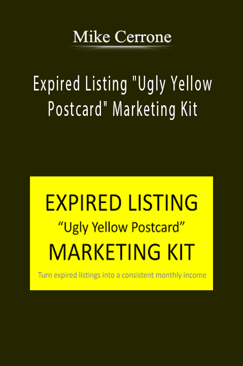 Mike Cerrone - Expired Listing "Ugly Yellow Postcard" Marketing Kit