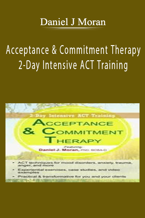 Acceptance & Commitment Therapy 2-Day Intensive ACT Training - Daniel J Moran