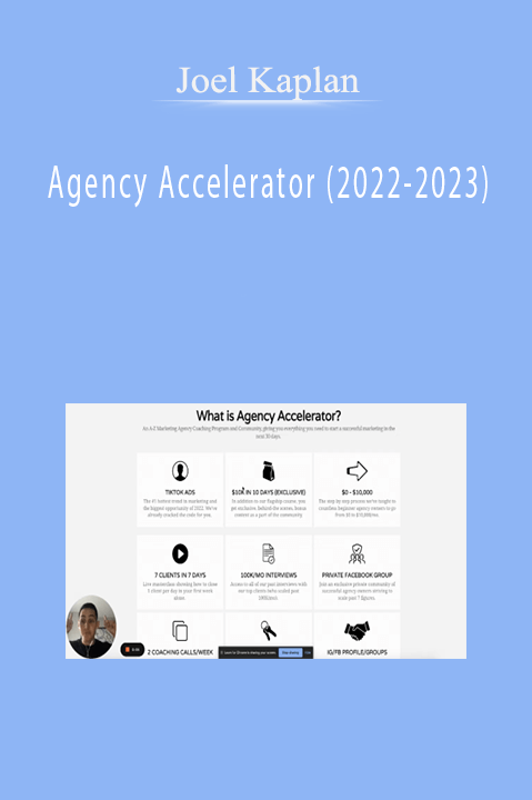 Joel Kaplan – Agency Accelerator (2022-2023)