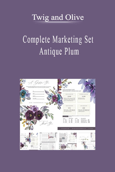 Twig and Olive - Complete Marketing Set - Antique Plum.Twig and Olive - Complete Marketing Set - Antique Plum.